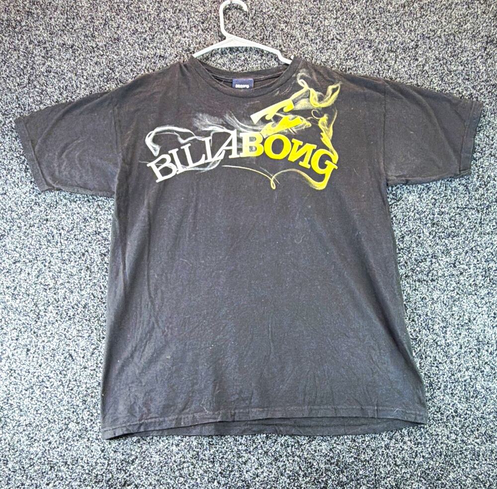 Billabong Logo Graphic Men's Black Crew Neck Short Sleeve T-Shirt Regular L